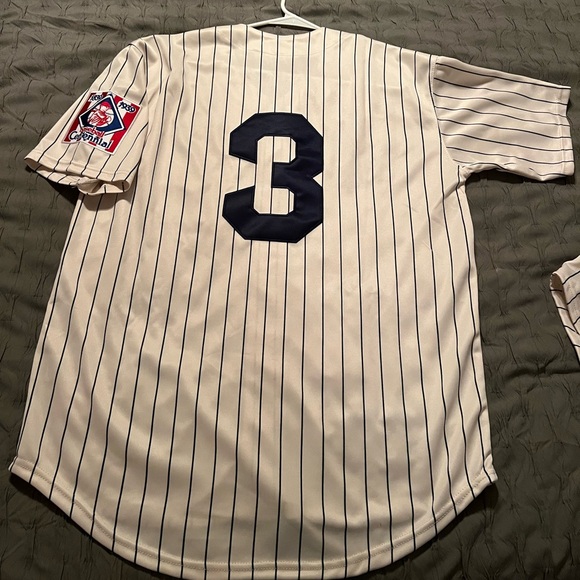 BABE RUTH Yankees Old Style Jersey Size Large - Picture 2 of 4